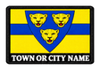 Shropshire personalised county patch artwork preview, 90 x 60mm