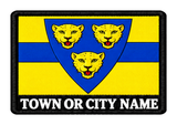 Shropshire personalised county patch artwork preview, 90 x 60mm