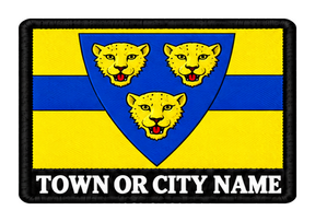Shropshire personalised county patch artwork preview, 90 x 60mm