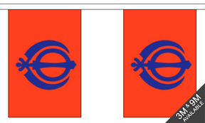 Sikh 3 metre bunting, 10 flags - Flagmania