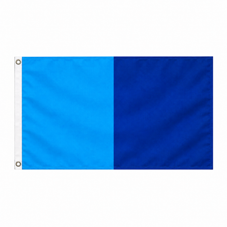 Sky blue and navy blue Irish county flag, 5ft x 3ft