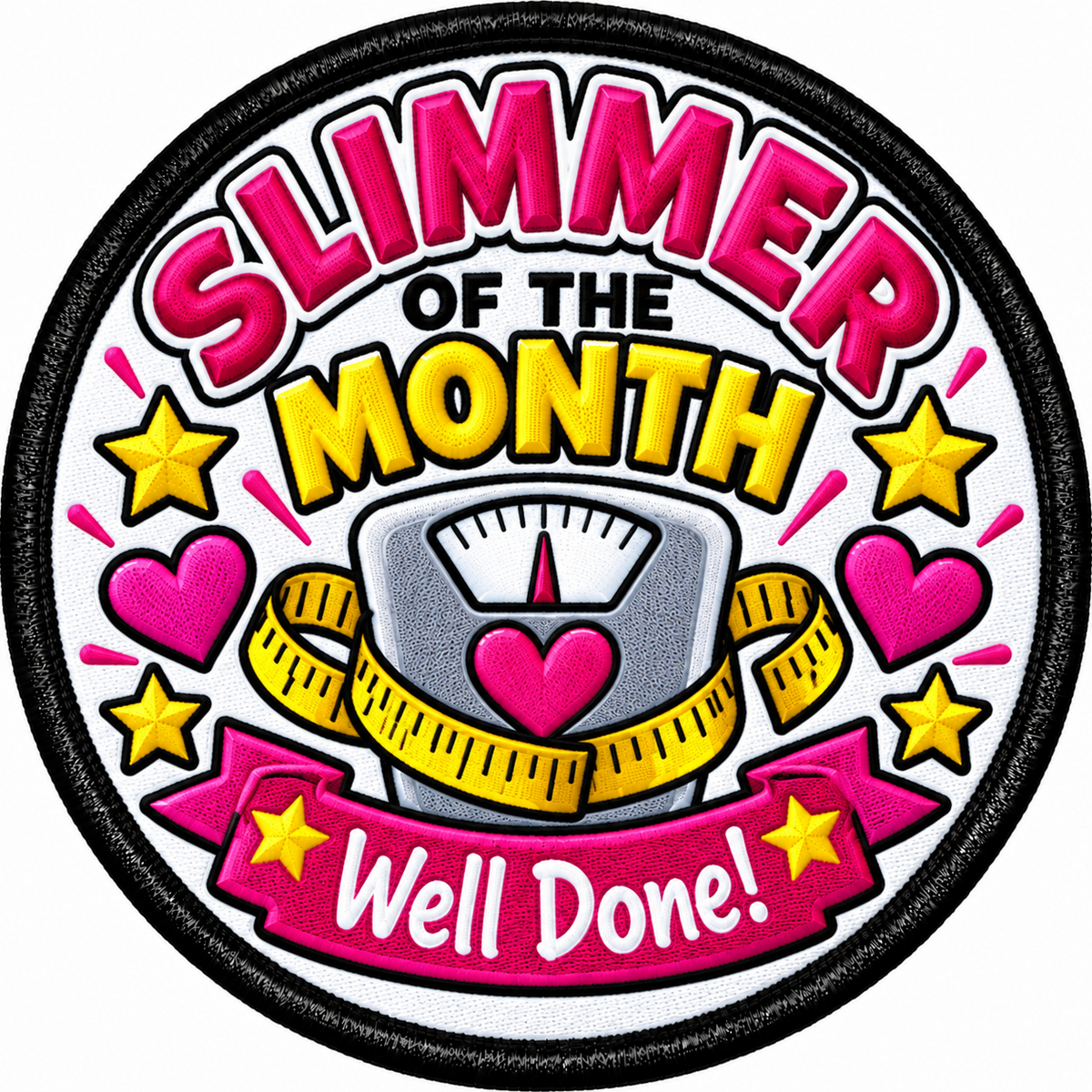 Slimmer of the Month 80mm Embroidered Patch