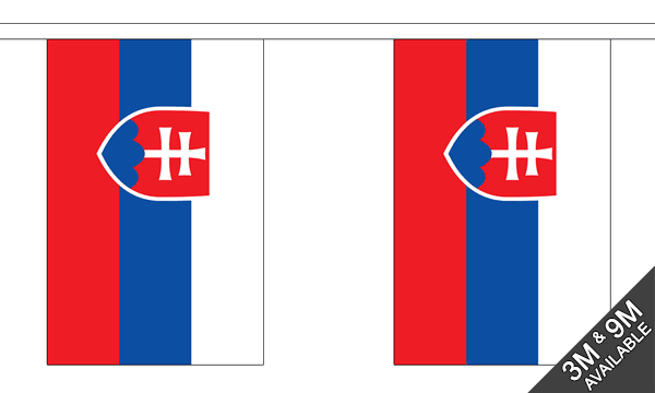 Slovakia 3 metre bunting, 10 flags - Flagmania