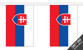 Slovakia 3 metre bunting, 10 flags - Flagmania