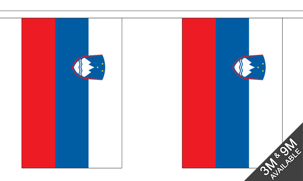 Slovenia 3 metre bunting, 10 flags - Flagmania