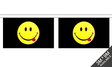 Smiley Face Acid Horizontal 3 metre bunting, 10 flags - Flagmania