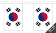 Korea South 3 metre bunting, 10 flags - Flagmania