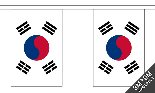 Flagmania Korea South Bunting, 9 metre bunting