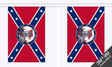The South Will Rise 3 metre bunting, 10 flags - Flagmania