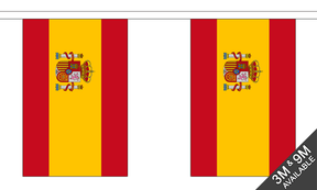 Flagmania Spain Crest Bunting, 9 metre bunting