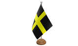 Flagmania St Davids wooden hand flags, 9x6 inch, pack of 12, no bases