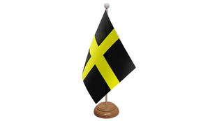 Flagmania St Davids wooden hand flags, 9x6 inch, pack of 12, no bases