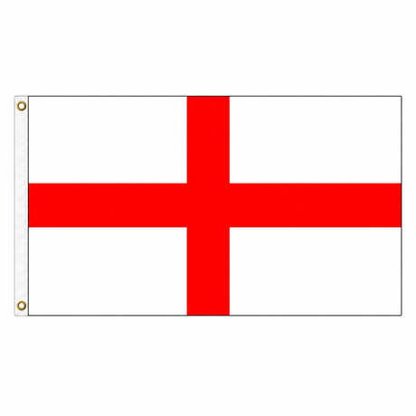 St George England flag, red cross on white, 5ft x 3ft