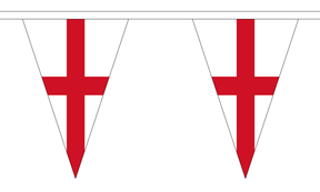 Flagmania St George (England) Triangle Bunting 20 metre bunting