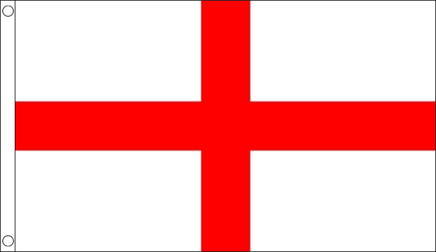 Flagmania St George (England) 3ft x 2ft Nylon Flag on white background