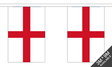 St George (England) 3 metre bunting, 10 flags - Flagmania
