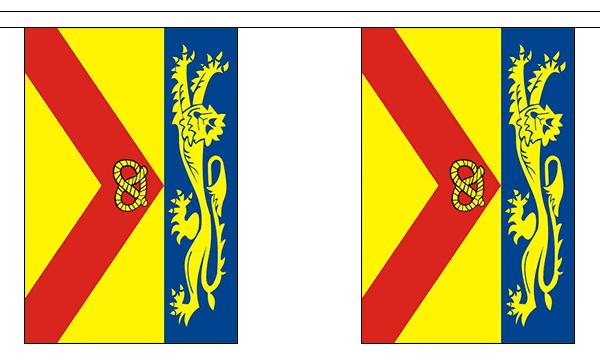 Flagmania Staffordshire Old (With Crest) Bunting, 9 metre bunting