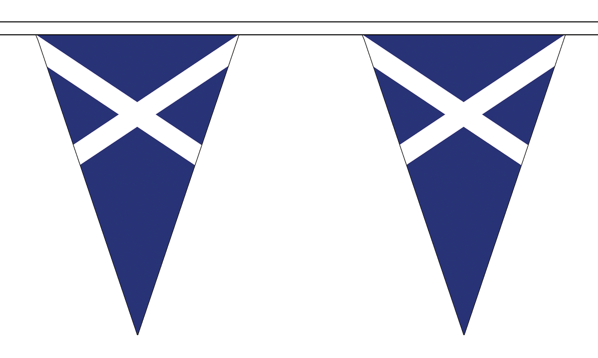 Flagmania St Andrews (Navy Blue) Triangle Bunting 20 metre bunting