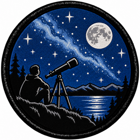 Star Gazing 80mm embroidered patch