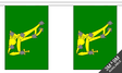 Flagmania Starry Plough Green Bunting, 9 metre bunting