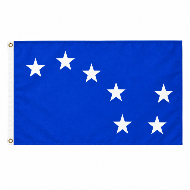 Starry Plough Royal Blue flag with seven white five-pointed stars on a royal blue background