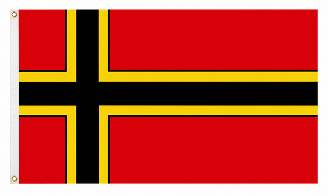 Stauffenberg German Resistance flag with black and gold cross on red, 5ft x 3ft