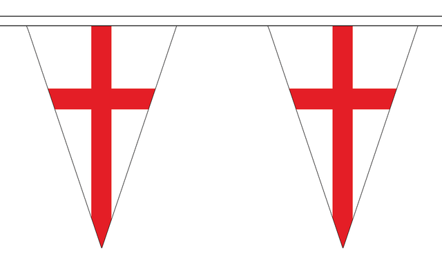 St George (England) Triangle 12 metre bunting by Flagmania