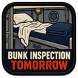Bunk Inspection Tomorrow embroidered patch design preview - 120mm