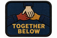 Together Below embroidered patch design preview - 120mm