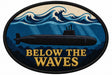 Below The Waves embroidered patch design preview - 110mm