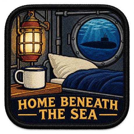 Home Beneath The Sea embroidered patch design preview - 120mm