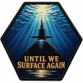 Until We Surface Again embroidered patch design preview - 120mm