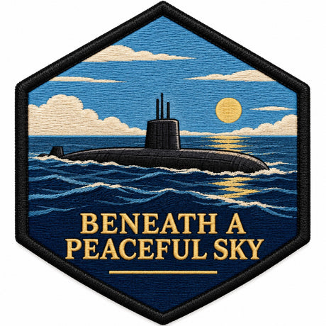 Beneath A Peaceful Sky embroidered patch design preview - 130mm
