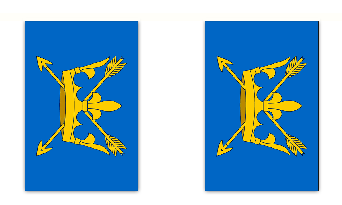 Suffolk New 3 metre bunting, 10 flags - Flagmania