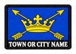 Suffolk personalised county patch artwork preview, 90 x 60mm