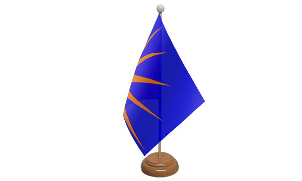 Flagmania Sunburst wooden hand flags, 9x6 inch, pack of 12, no bases