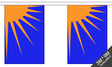 Flagmania Sunburst Bunting, 9 metre bunting