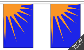 Flagmania Sunburst Bunting, 9 metre bunting
