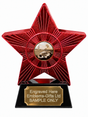Red Superstar Coarse Fishing Sepia Resin Trophy 140 x 125mm (A1) with small Coarse Fishing Sepia centre