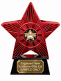 Red Superstar School Monitor Resin Trophy 140 x 125mm (A1) with small School Monitor centre