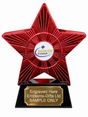 Red Superstar Scouts Resin Trophy 140 x 125mm (A1) with small Scouts centre