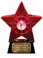 Red Superstar Ballet Dancer Resin Trophy 140 x 125mm (A1) with small Ballet Dancer centre