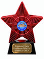 Red Superstar Carp Fishing Resin Trophy 140 x 125mm (A10)