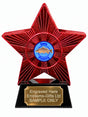 Red Superstar Gone Fishing Carp Resin Trophy 140 x 125mm (A10)