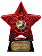 Red Superstar Martial Arts Fist Yin Yang Resin Trophy 140 x 125mm (A11)