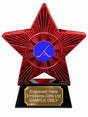 Red Superstar Shinty Crossed Sticks Resin Trophy 140 x 125mm (A11)