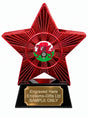 Red Superstar Wales Darts Resin Trophy 140 x 125mm (A11)