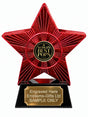Red Superstar World's Best Pops Black and Gold Resin Trophy 140 x 125mm (A12)