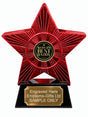 Red Superstar World's Best Daddy Black and Gold Resin Trophy 140 x 125mm (A12)