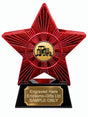 Red Superstar Tractor Resin Trophy 140 x 125mm (A12)